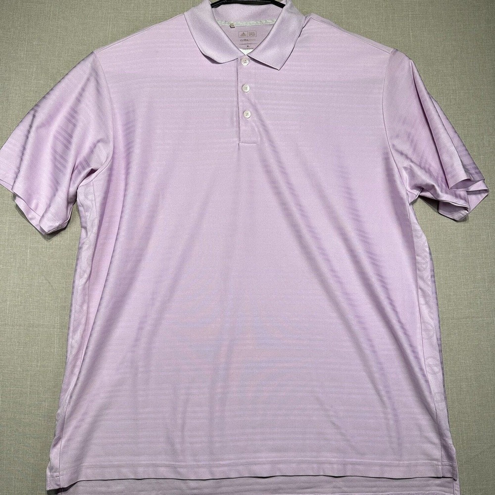 Adidas Men’s Polo Shirt XL Purple Clima Cool Short Sleeve Golf Athletic